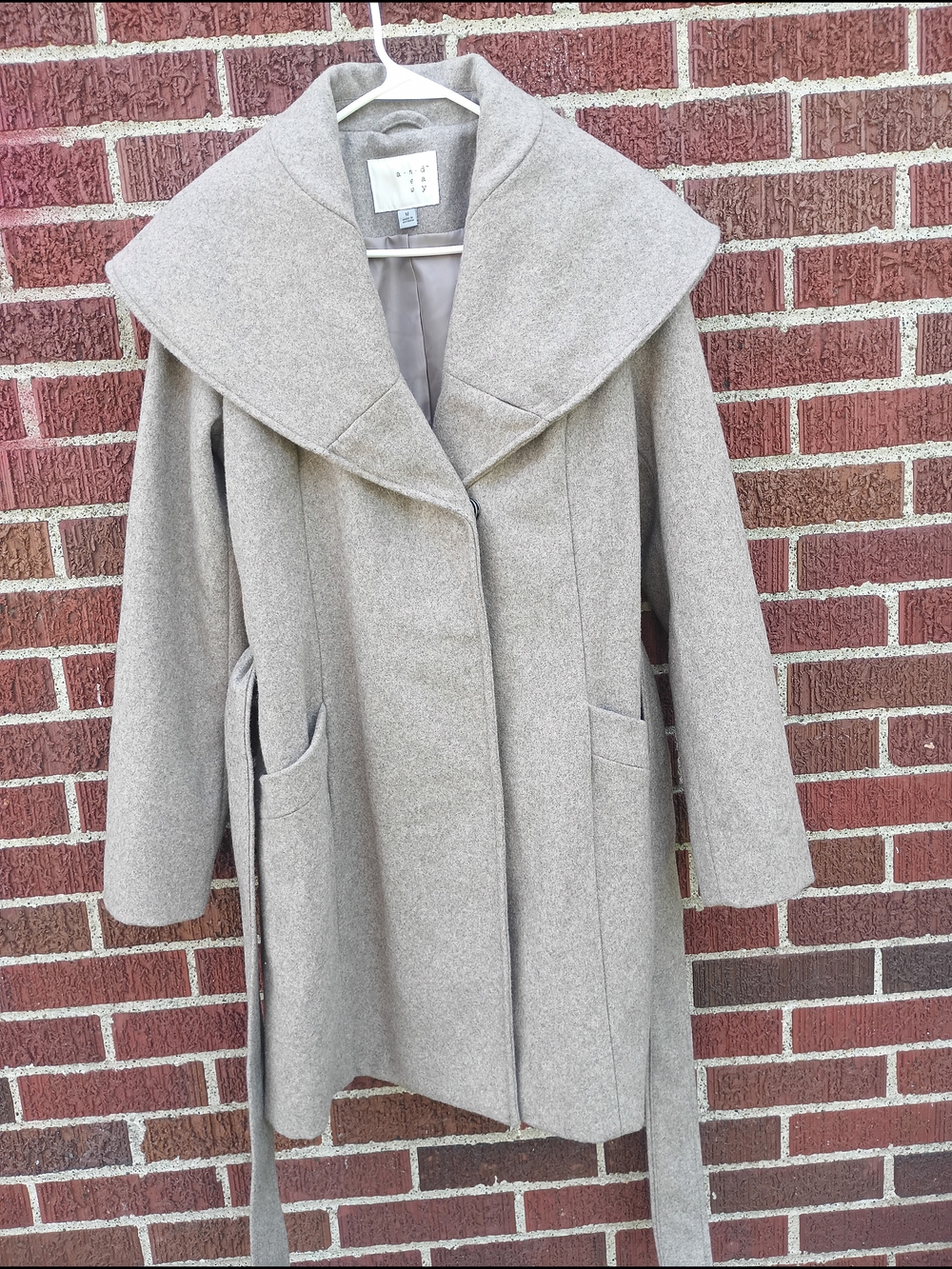 A New Day Shawl Collar Wool Blend Coat